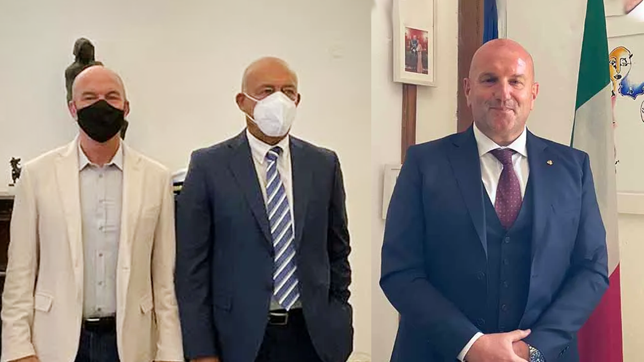Sindaco Luca Salvetti(sinistra) Prefetto Paolo D’Attili(centro) e Questore Roberto Massucci